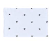 Smart Living Stylish & Durable Bumble Bee Printed Cotton Placemats - Set of 4 in White | Size: 4 Pack Smart Living White 4 Pack