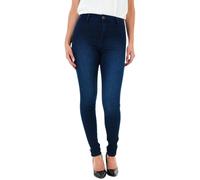 Smart Living Stylish Skinny Fit High Waisted Denim Jeans In Dark Blue Dark Blue