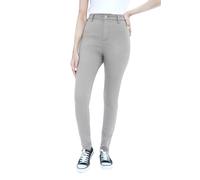 Smart Living Stylish Skinny Fit High Waisted Denim Jeans In Mid Grey Mid Grey