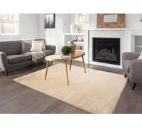 Smart Living Shaggy Soft Area Rug, Fluffy Living Room Carpet, Kitchen Floor, Bedroom Ultra Soft Rugs 80Cm X 150Cm - Light Beige