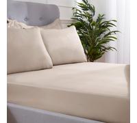 Smart Living Super Soft Microfiber Plain Dye Warm Cosy Bed Linen 32Cm Fitted Sheet