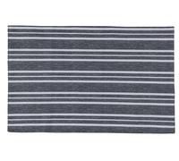 Sleepdown Textured Stripes Printed Table Placemats - Ideal for Kitchen Dining Table - Non-Slip Washable Heat Resistant - Pack of 4 - Grey - 49cm x 32cm