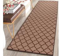 B&Q Door Mat Trellis Gel Mat - Non-Slip Machine Washable Heavy-Duty - Beige Brown 40x60cm