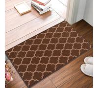 Smart Living Trellis Heavy Duty Machine Washable Hallway Kitchen Non Slip Door Mat In Brown Brown