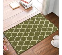Smart Living Trellis Heavy Duty Machine Washable Hallway Kitchen Non Slip Door Mat In Green Green