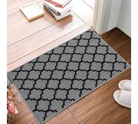 Smart Living Trellis Heavy Duty Machine Washable Hallway Kitchen Non Slip Door Mat In Grey Grey