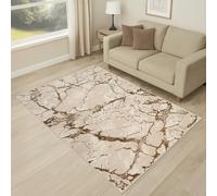 Smart Living Venice Modern Shimmer Rug - Beige - 60cm x 220cm (2ft x 7.2ft)
