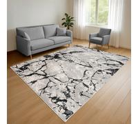 Smart Living Venice Modern Shimmer Rug - Soft Luxury For Living & Bedroom - Grey - 60 X 110 Cm