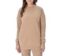 Smart Living Women's Comfortable Casual Polycotton Crew Neck Sweatshirt in Light Brown | Size: Small Smart Living Light Brown S
