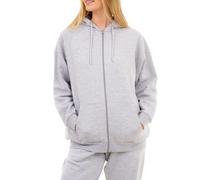 Smart Living Women's Cozy Soft & Comfortable Over Sized Polycotton Zip-Up Hoodie in Grey | Size: Medium Smart Living Grey M