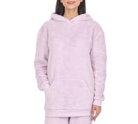 Smart Living Womens Luxury Teddy Fleece Hoodie Warm Soft Cosy Pullover In Lilac Lilac