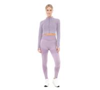 Smart Living Women's Seamless Ribbed Marl Jacket - Lightweight & Flexible Activewear in Purple | Size: XL Smart Living Purple XL