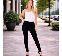 Smart Living Women's Skinny Fit Denim Jeans Jeggings Pull On Casual with Pockets in Black | Size: 8 Smart Living Black 8