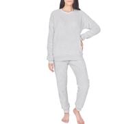Smart Living Women's Soft Teddy Fleece Women's Pyjama Set - Warm, Cosy & Lightweight in Grey | Size: Large Smart Living Grey L