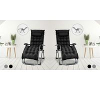 Smart Living Zero Gravity Chair with Cushion & Pillow - Pair - Black - 2