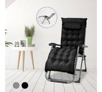 Smart Living Zero Gravity Reclining Chair With Cushion & Pillow In Black Black