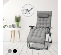 Smart Living Zero Gravity Reclining Chair With Cushion & Pillow In Grey Grey
