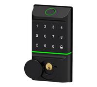 Smart Lock, 5 in 1 Keyless Entry Fingerprint Door Lock with App Control, Digital Keypad Smart Deadbolt with 2 Fobs and Keys, Aluminum Alloy Lock for Home Front Door Office, Black