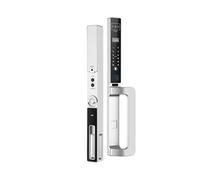 smart Lock Face Recognition Smart Door Lock Slim Sliding Glass Door Lock with Fingerprint Perfect for Patio Home Fingerprint(Silver)