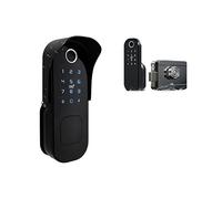 smart Lock, Fingerprint Waterproof Outdoor Gate Remote Control TTLock App Passcode RFID Card Keyless Smart Door Lock and Gateway