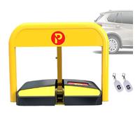 Smart Lock Parking Bollard, Automatic Remote Control Car Park Barrier, Driveway Guard with 2 Remote Controls for Secure Auto Space Stall Protection