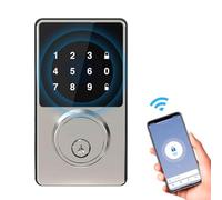 Smart Lock, Smart Lock with Password, Keyless Entry Door with Touchscreen Keypads, Easy to Install, App Unlock, 50 User Codes,Reliable Power