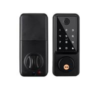 Smart Lock, Waterproof Smart Deadbolt Locks for Home Bluetooth App Biometric Fingerprint Digital Keypad Entry Door Lock for Front Door(Nero)