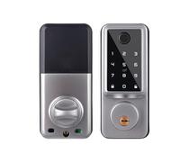 Smart Lock, Waterproof Smart Deadbolt Locks For Home Bluetooth App Biometric Fingerprint Digital Keypad Entry Door Lock(Silver)