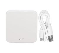 Smart Lock WiFi Gateway Bluetooth APP Remote Control Hub Voice Control Smart Home Security System for Home Office Hotel Villa ABS Material 5V 1A Power