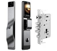 Smart Lock with Camera Keyless Entry Biometric Door Lock, Smart Locks for Front Door Ring Doorbell 3D Face Smart Door Lock with Security Camera Monitor, 7 Ways to Unlock The Door(Lock 30 * 240mm)