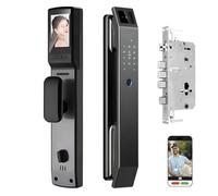 Smart Locks for Front Door, Smart Face Recognition Door Lock with Wifi, Video Doorbell, App Control, Anti-theft Camera, Complete Set of Lock Body and Lock Cylinder for Home Entry Doors 24(A)-240(B)
