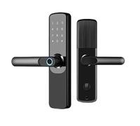 Smart Locks Smart Electronic Door Lock Keyless Entry Fingerprint Door Lock with Handle App Control for Home Office Digital(Nero)