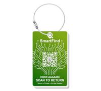 Smart Luggage Tags | Privacy QR Code Luggage Tag Keeps Personal info Private for Android or iOS (0, vi-Green)