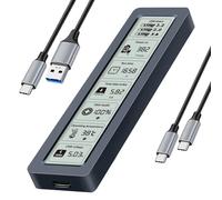 Smart M.2 NVMe SSD Enclosure with LCD Display - USB 3.2 Gen2 Type-C 10Gbps, Real-Time Temperature & Health Monitoring, Compatible with NVMe PCIe M-Key/B+M Key (2230/2242/2260/2280),Up to 4TB