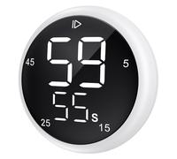 Smart Magnetic Digital Kitchen Timer - 5, 15, 25, 45 Min Presets for Cooking & ADHD