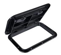 smartmarine Marine Deck Access Hatch 17.3“×12.4 Black Rectangle Boat Hatch & Lid,Deck Hatch