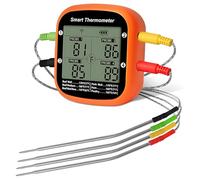 Smart Meat Digital Wireless with Dual Probes Instant Read Food APP Control Timing Grill for Outside BBQ Standable Hangable Stand