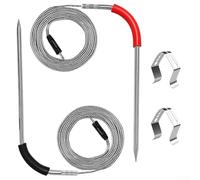 Smart Meat Thermometer 2 Probes, Wired Meat Temperature Dual Needle Probe For For Weber Grills