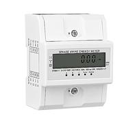 Smart Meter Energy Monitor, 3 Phase 4 Wire Electric Meter Electricity Power Energy Meter LCD Digital Electricity Usage Monitor Electric Power Meter for Sub-Meter Systems (B)