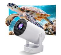 Smart Mini Projector - 1080P Full HD with 4K Support, 20000 Lumens, Android 11, WiFi 6, Bluetooth 5.0, HiFi Speaker, Auto Keystone, 180° Rotation Projector for Bedroom & Home Cinema