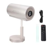 Smart Mini Projector, 4K 1080P HD Movie Projector with AI Smart Voice Control Hidden Stand, 90° Flip Head 2.4G 5G 3D Surround Sound, Portable Home Projector for Android (24/15/15)