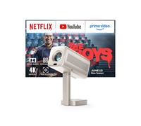 Smart Mini Projector 4k [Netflix Included & 1800 ASIN] VOPLLS TOF Auto Focus & Keystone Dolby Audio Projector for Bedroom, Full HD 1080P WiFi6 Bluetooth Home Movie Outdoor Portable Projectors