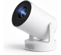 Smart Mini Projector with Android TV, WiFi Bluetooth, 1080P HD Support, Auto Keystone, 180° Flip, Portable Home Theater Projector for Outdoor Movie, Compatible with Phone/Laptop/HDMI