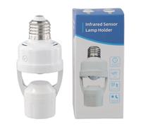 Smart Motion Detection E27 Bulb Holder Adapter for Convenient Automated Lighting Solutions (knob type)