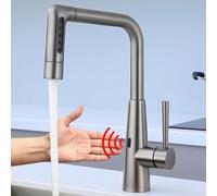Smart Motion Sensor Touchless Kitchen FaucetStainless Steel Pull Down Sprayer HandsFree Design Modern Kitchen Essential Easy Installation WaterSaving Technology