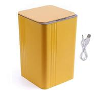 Smart Motion Sensor Trash Can Touchless 26L Rechargeable Garbage Bin for Kitchen Bathroom Office Living Room BedroomStylish Yellow Lid Design