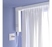 Smart Motorised Curtain with Tuya WiFi APP Control, Electric Sliding Curtain Track,ZM87 Motor for Straight & 90°/135° UK Windows,Remote,Timer,Echo Voice Control,Adjustable Curtain Rail (3M)