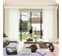 Smart Motorized Drapes for Sliding Doors Remote Control Custom Width up to 207" One-Way/Split Design at Modern Home Automat Solut