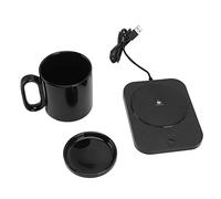 Smart Mug Warmer 3 Gears Control USB Powered Heating Coaster Milk Cup Insulation Warmer (Black)
