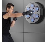 Smart Music Boxing Equipment - Wall Mounted Punching Pads With LED Light, Electronic Boxing Target With Bluetooth Music (15.7in/40cm)